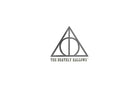 Set of 10 Harry Potter Deathly Hallows foil note cards by Insight Editions, featuring magical stationery design.