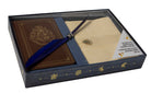 Harry Potter Hogwarts stationery set with pen, includes themed notebooks, sticky notes, and writing accessories from Insight Editions.