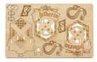 Harry Potter Slytherin IncrediBuilds Emblematics kit with stationery and collectible components from Insight Editions.