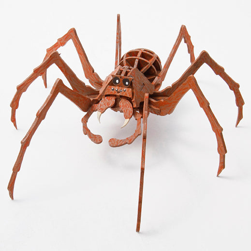 IncrediBuilds Harry Potter Aragog 3D wood model kit with booklet, featuring detailed wooden parts and packaging for collectible display.