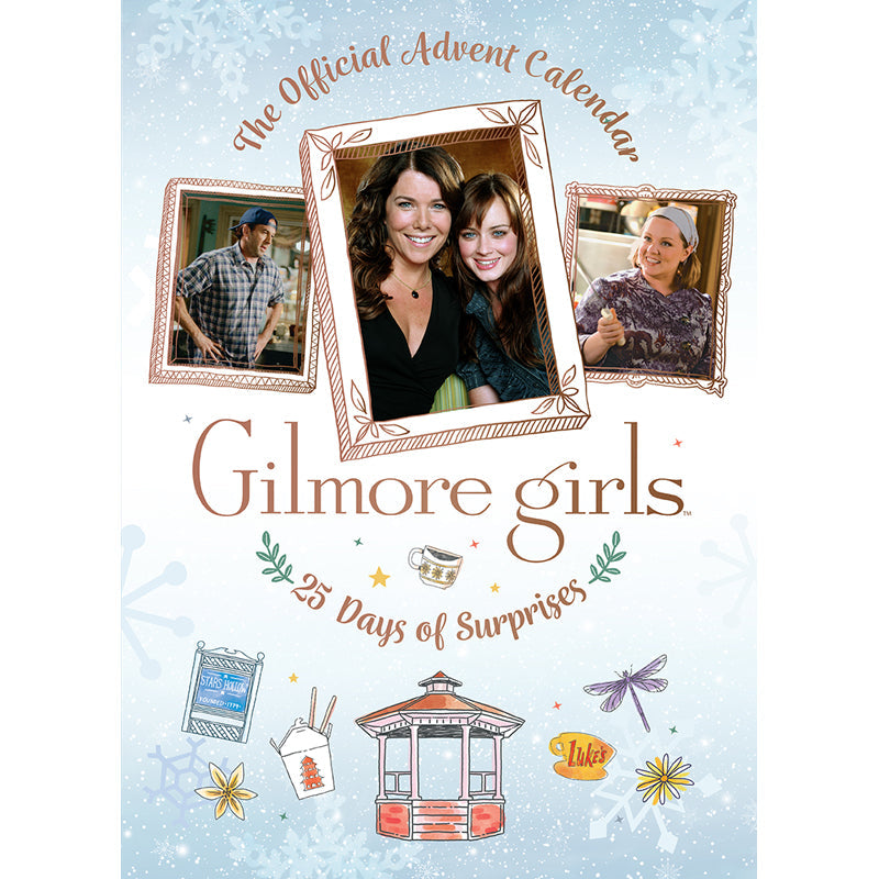 Hardbound Gilmore Girls: The Official Advent Calendar kit by Insight Editions, featuring festive design and collectible pages.
