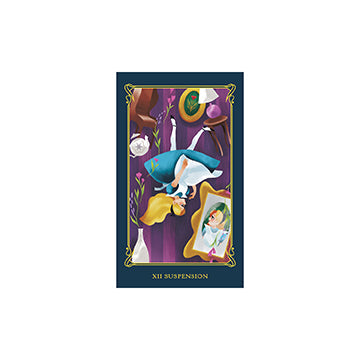 Softbound Alice in Wonderland Tiny Tarot Deck and Guidebook kit by Insight Editions featuring whimsical illustrations.