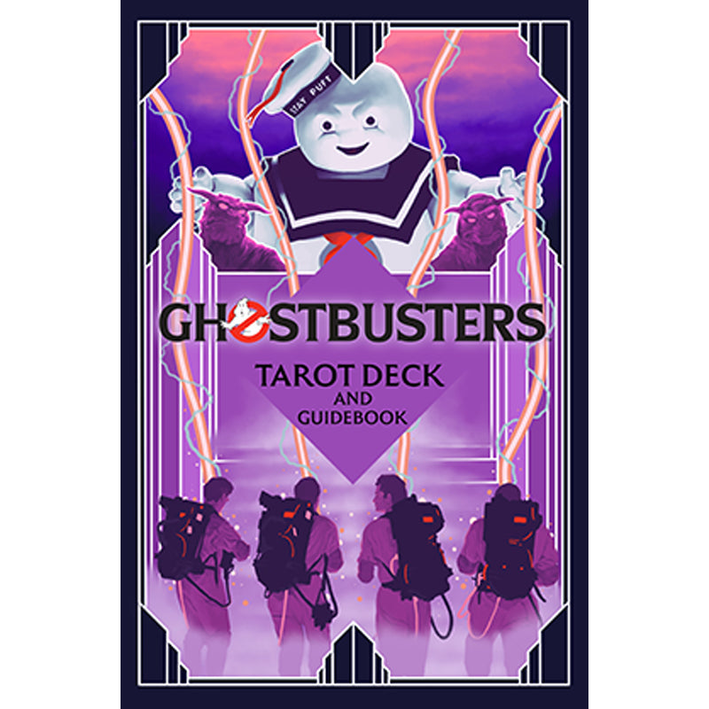 Ghostbusters Tarot Deck and Guidebook kit with softbound guide, featuring themed tarot cards and instructional booklet by Insight Editions.