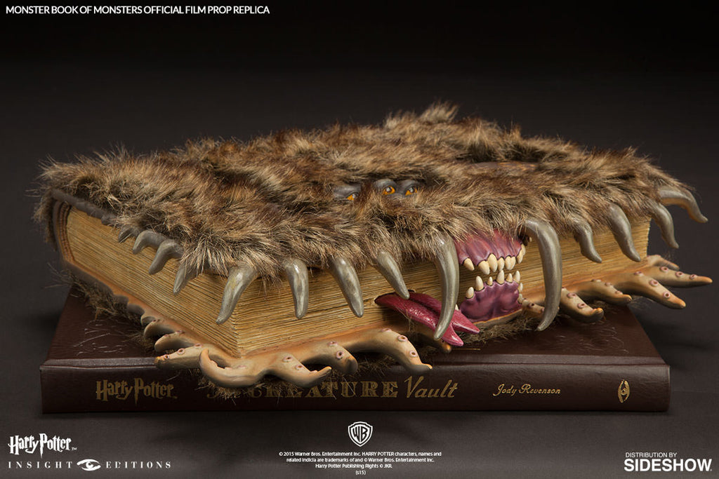 Limited edition Harry Potter Monster Book of Monsters official film prop replica by Insight Editions, featuring textured cover and detailed design.