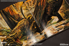 Limited edition Harry Potter Monster Book of Monsters replica by Insight Editions, open showing detailed pages inside.