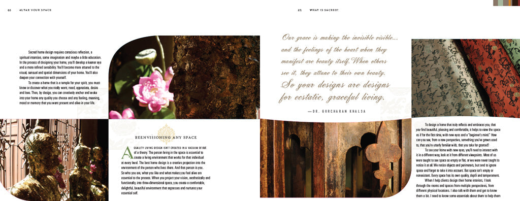 Softcover copy of "Altar Your Space" book by Insight Editions showing the cover with spiritual and decorative altar imagery.