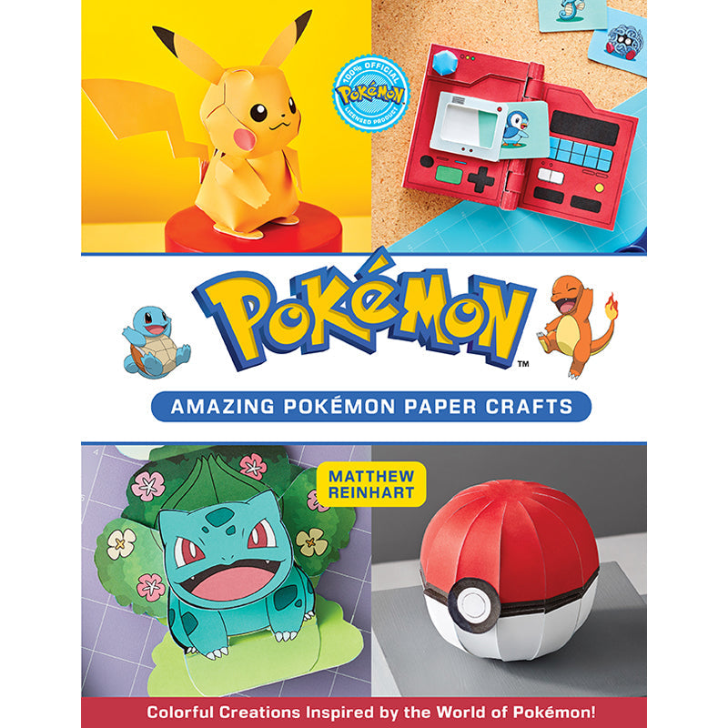 Softcover Amazing Pokemon Paper Crafts book by Insight Editions with colorful paper craft illustrations on the cover.