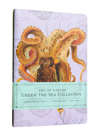 Set of 3 softcover Art of Nature Under the Sea sewn notebooks by Insight Editions with ocean-themed covers.