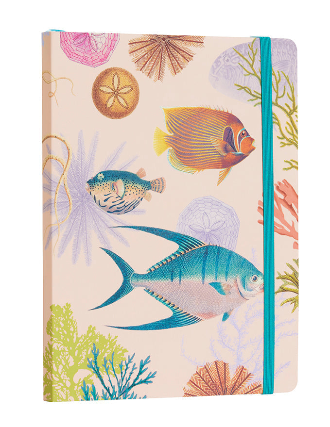 Art of Nature Under the Sea softcover notebook by Insight Editions with elastic band, featuring ocean-themed artwork.
