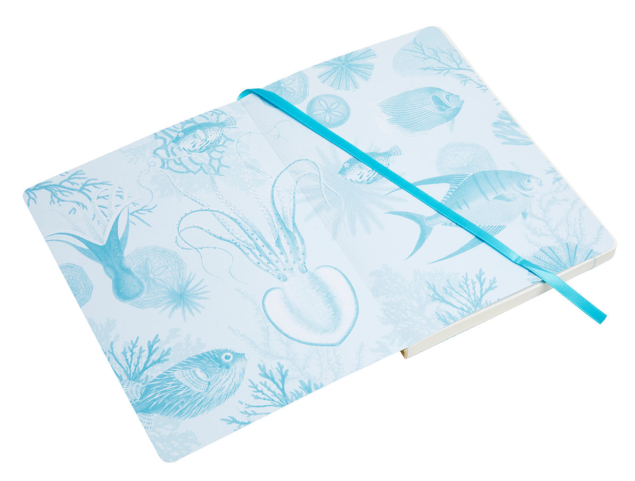 Insight Editions Art of Nature Under the Sea softcover notebook with elastic band, featuring ocean-themed cover art.
