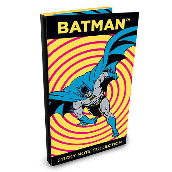 Batman Sticky Note Collection by Insight Editions features softcover with Batman-themed sticky notes and vibrant comic-style artwork.