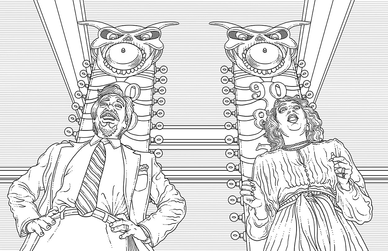 Softcover Beetlejuice coloring book by Insight Editions featuring spooky illustrations from the film.