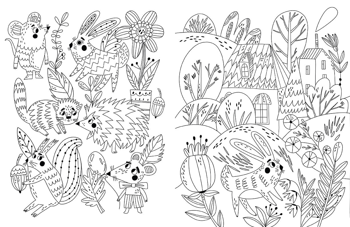Softcover calming coloring book for kids by Insight Editions featuring soothing illustrations for relaxation and creativity.