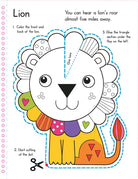 Softcover book titled "Color, Cut, and Fold: Wild Animals" by Insight Editions featuring vibrant wild animal illustrations.