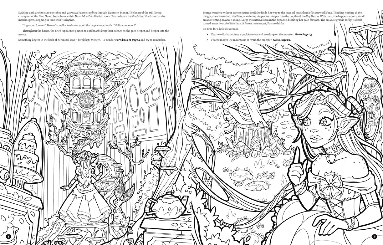 Softcover book titled Critical Role: Fearne Calloway's Fey Fantasy by Insight Editions featuring colorful fantasy artwork.