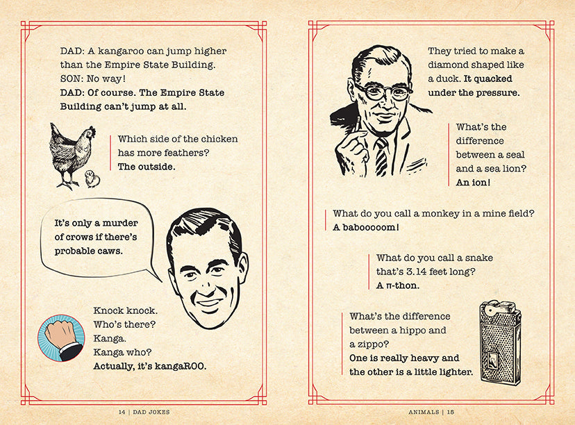 Softcover book titled Dad Jokes: Hall of Shame by Insight Editions, featuring humorous dad jokes and playful cover art.