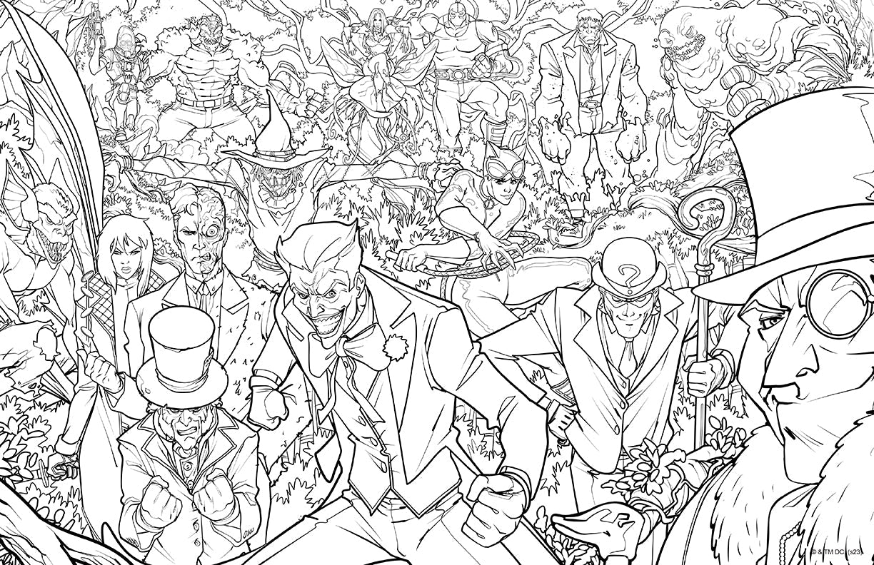 Softcover DC Super-Villains coloring book by Insight Editions featuring iconic villain illustrations for coloring enjoyment.