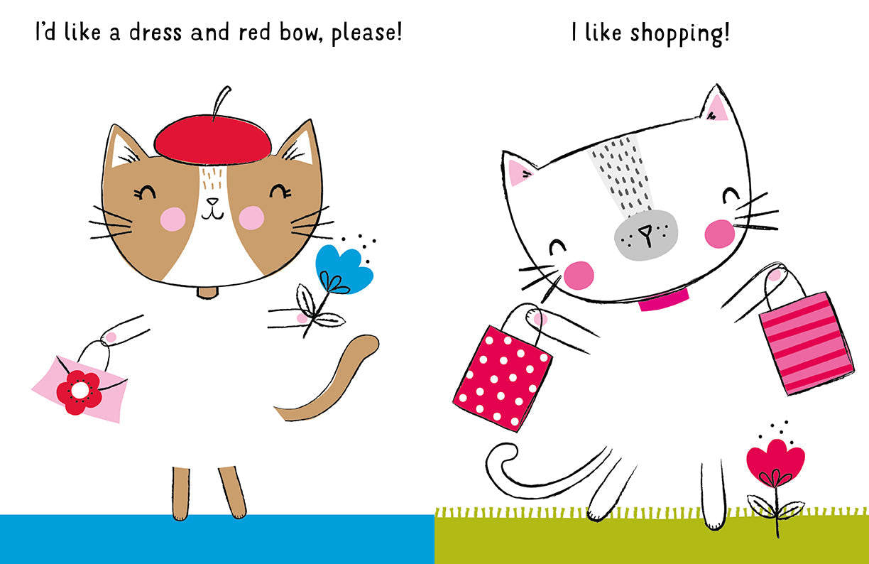 Softcover book titled "Design and Draw 50 Cat Outfits" by Insight Editions, featuring colorful cat fashion sketches on the cover.