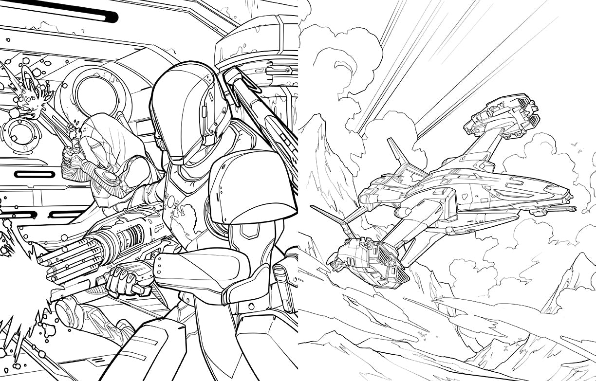 Softcover Destiny: The Official Coloring Book Vol. 2 by Insight Editions featuring vibrant game-themed illustrations.