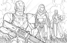 Softcover Destiny: The Official Coloring Book Vol. 2 by Insight Editions featuring vibrant game-inspired illustrations for coloring.