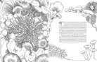 Softcover coloring book titled "Fantastic Fungi" by Insight Editions featuring vibrant mushroom and fungi illustrations.