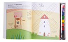 Softcover fingerprint farm book by Insight Editions featuring colorful farm illustrations and fingerprint art for kids.