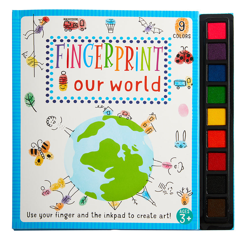 Softcover book titled "Fingerprint Our World" by Insight Editions featuring a colorful cover design.