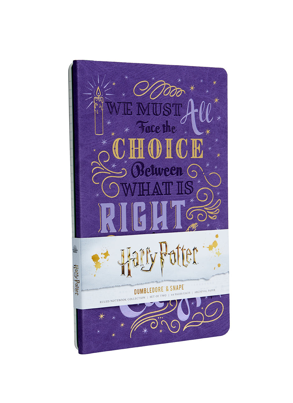 Set of two Harry Potter softcover character notebooks from Insight Editions featuring magical wizard designs and themed covers.