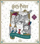 Softcover Harry Potter coloring book titled "Coloring Wizardry" by Insight Editions, featuring magical illustrations on the cover.