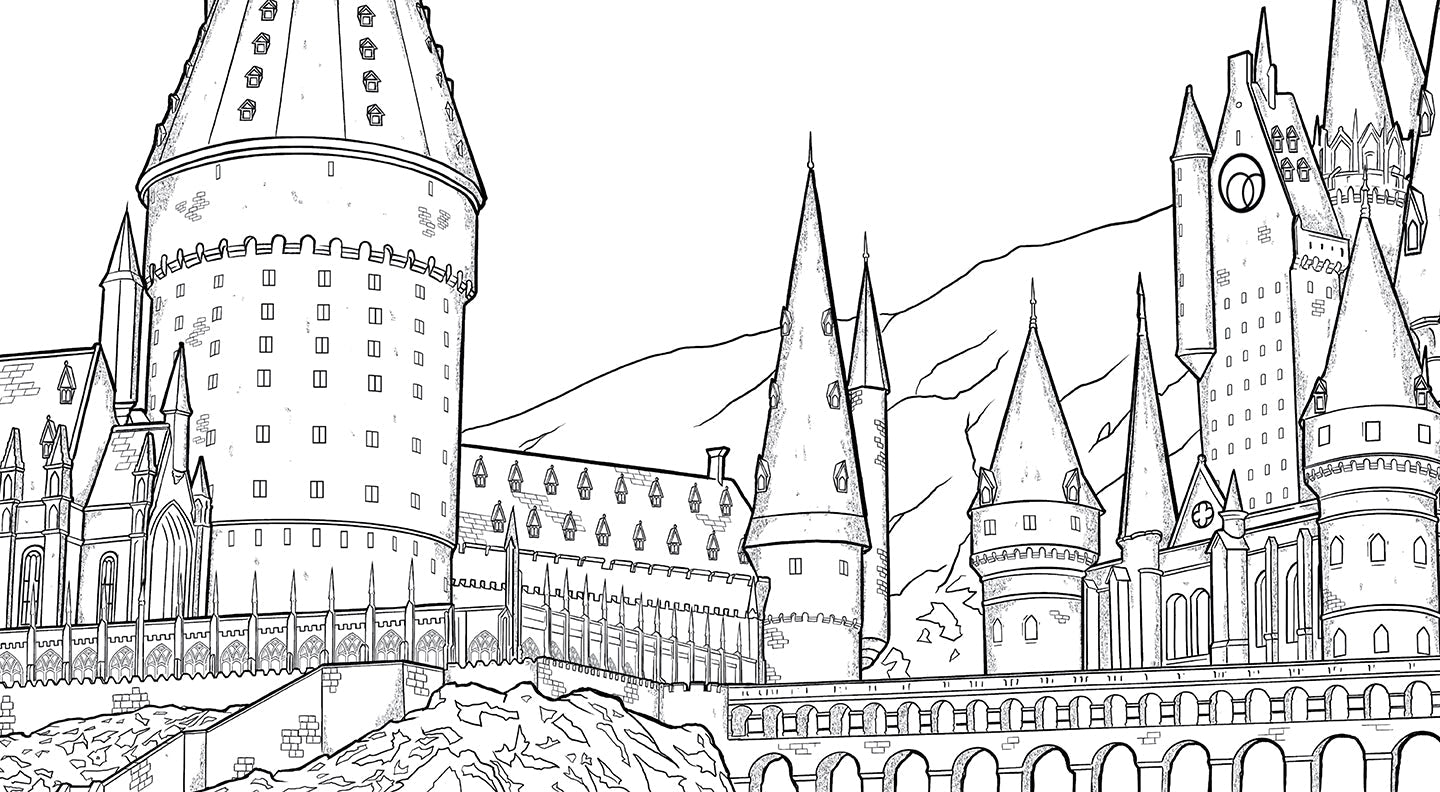 Softcover Harry Potter coloring book titled "Coloring Wizardry" by Insight Editions showing magical illustrations for fans and coloring enthusiasts.