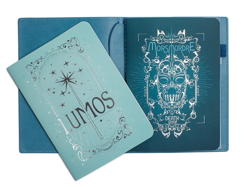Softcover Harry Potter Expecto Patronum Traveler's Notebook Set by Insight Editions, featuring magical design and quality paper inside.