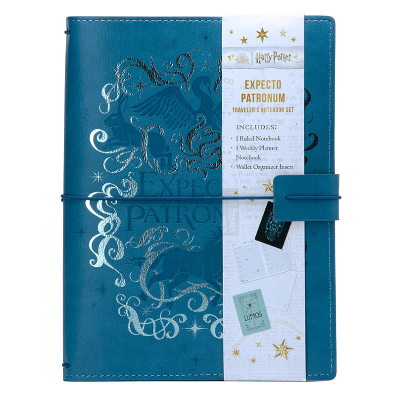 Softcover Harry Potter Expecto Patronum Traveler's Notebook set by Insight Editions with magical cover design.
