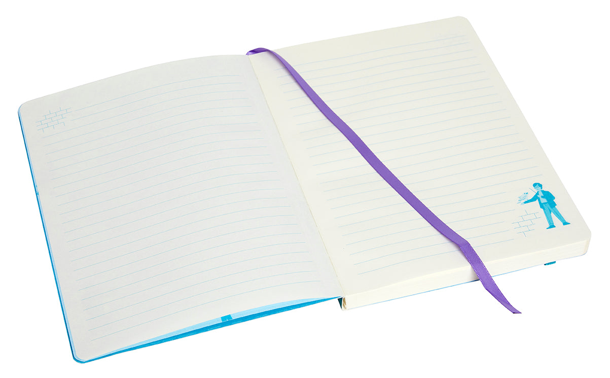 Harry Potter Exploring Diagon Alley softcover notebook with magical illustrations, perfect for note-taking or journaling.