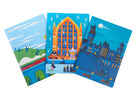 Set of three Harry Potter Hogwarts sewn softcover notebooks from Insight Editions, featuring magical interior pages.
