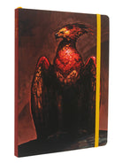 Harry Potter Fawkes softcover notebook by Insight Editions with a colorful design featuring the phoenix Fawkes from Harry Potter series.
