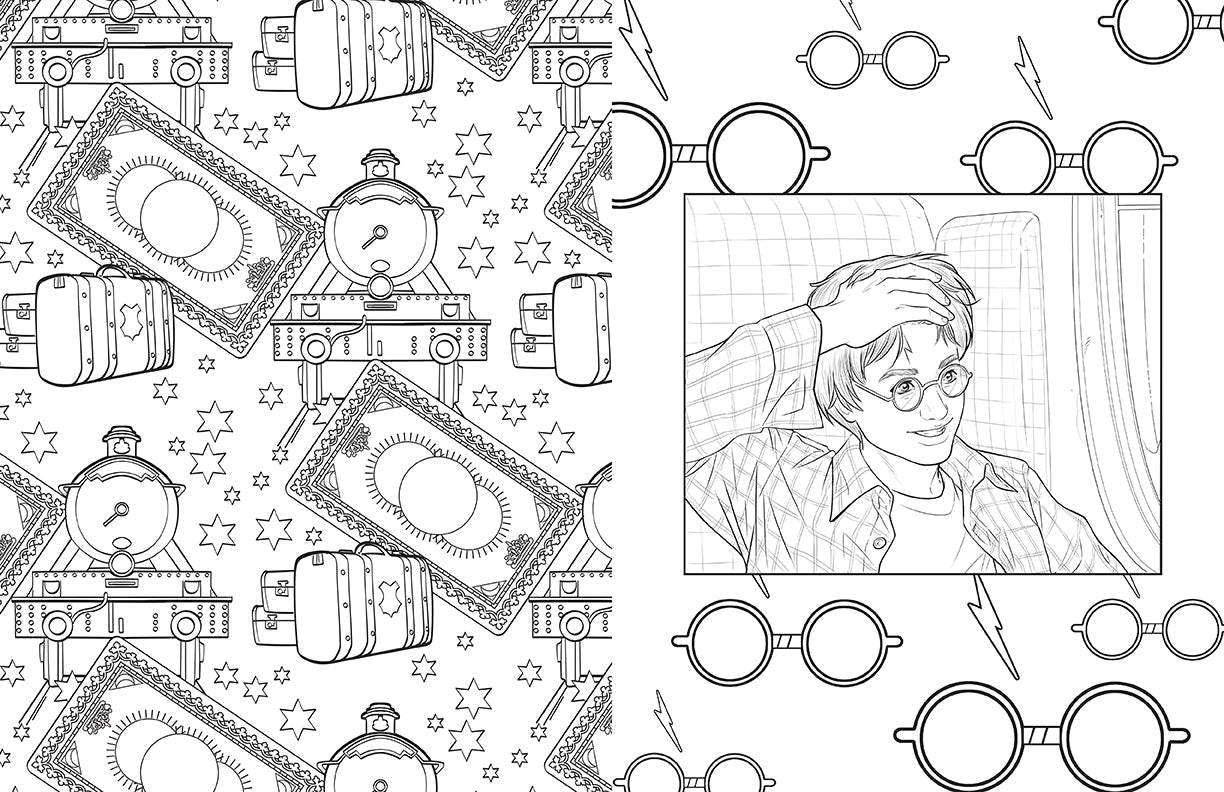 Softcover Harry Potter Gryffindor House Pride coloring book by Insight Editions with Harry Potter-themed illustrations and coloring pages.