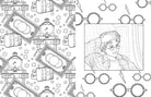 Softcover Harry Potter Gryffindor House Pride coloring book by Insight Editions with Harry Potter-themed illustrations and coloring pages.