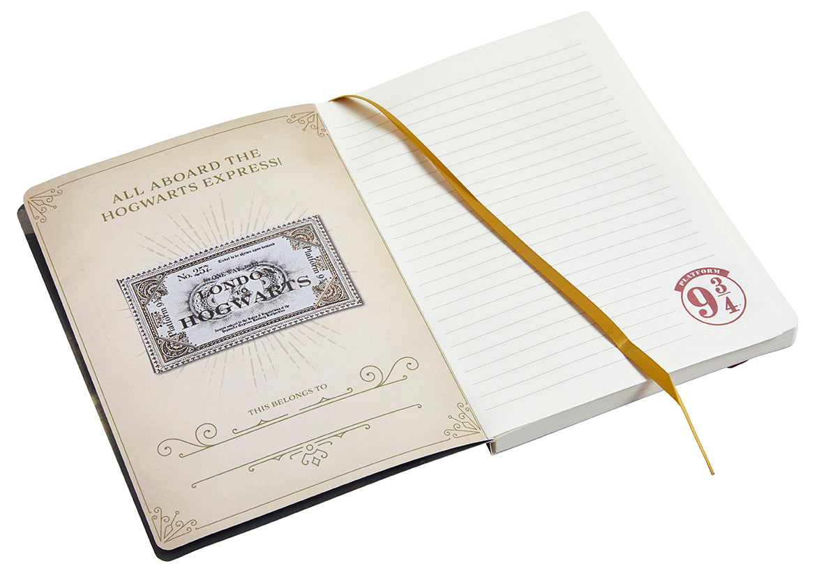 Softcover Harry Potter Hogwarts Express notebook by Insight Editions with train illustration on the cover.