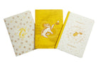 Set of three Harry Potter Hufflepuff constellation sewn notebooks by Insight Editions, softcover with magical designs.