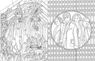 Inside view of the Harry Potter Hufflepuff House Pride coloring book by Insight Editions, featuring pages for coloring and creativity.
