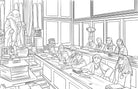 Open softcover Harry Potter Ravenclaw House Pride coloring book with detailed interior pages and colorful illustrations.