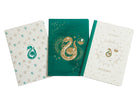 Set of 3 Harry Potter Slytherin constellation sewn notebooks with softcover design by Insight Editions, featuring magical-themed covers.