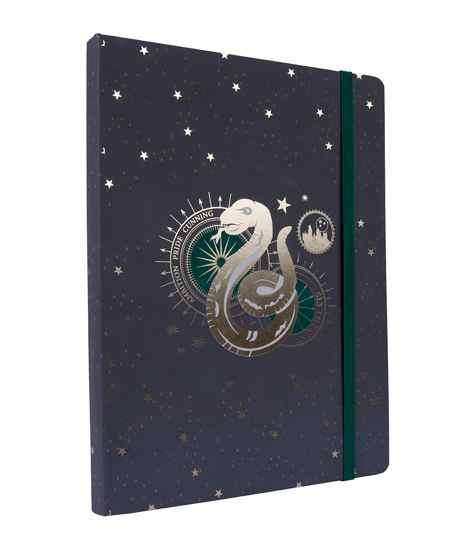 Harry Potter Slytherin Constellation softcover notebook with starry Slytherin design and green accents, Insight Editions product.