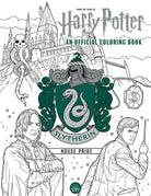 Softcover Harry Potter Slytherin House Pride coloring book by Insight Editions featuring themed illustrations and Slytherin crest.
