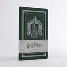 Softcover Harry Potter Slytherin ruled notebook by Insight Editions with green Slytherin design and logo on the cover.