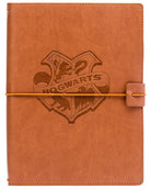 Inside view of Harry Potter Welcome To Hogwarts Traveler's Notebook Set by Insight Editions, featuring softcover pages and magical design elements.