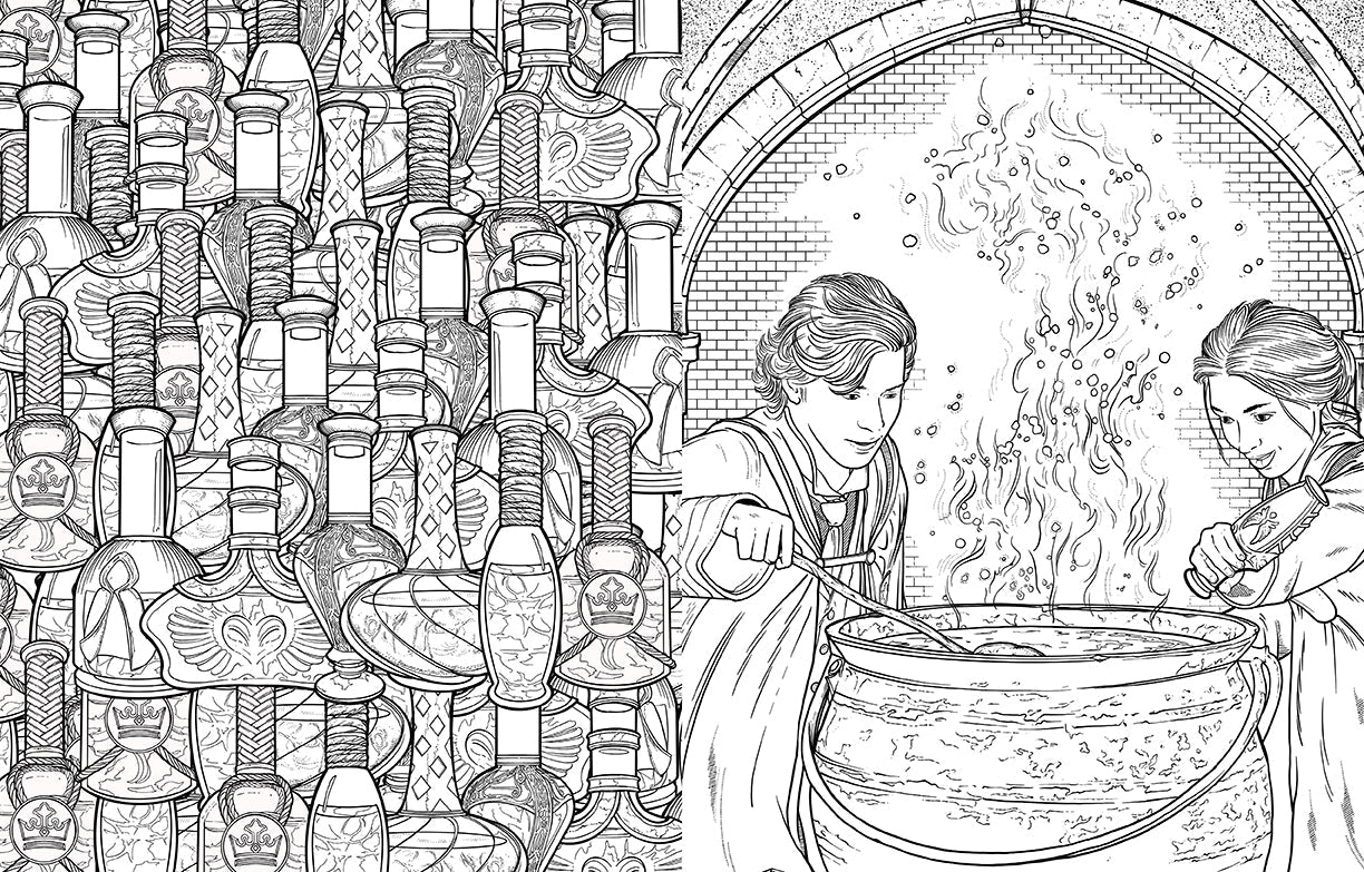 Softcover Hogwarts Legacy coloring book by Insight Editions featuring magical illustrations from the popular wizarding game.