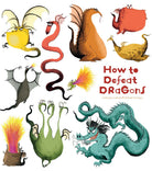 Softcover book titled "How to Defeat Dragons" by Insight Editions, featuring a colorful illustrated cover.