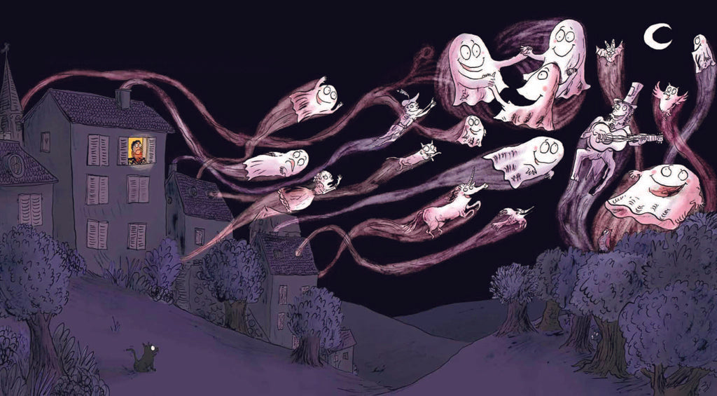 Softcover book titled "How to Get Rid of Ghosts" by Insight Editions, featuring a spooky ghost illustration on the cover.