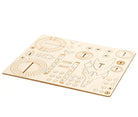 Softcover Star Trek U.S.S. Enterprise book and 3D wood model by IncrediBuilds, featuring detailed packaging and model components.